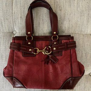 Coach Red Tote Bag